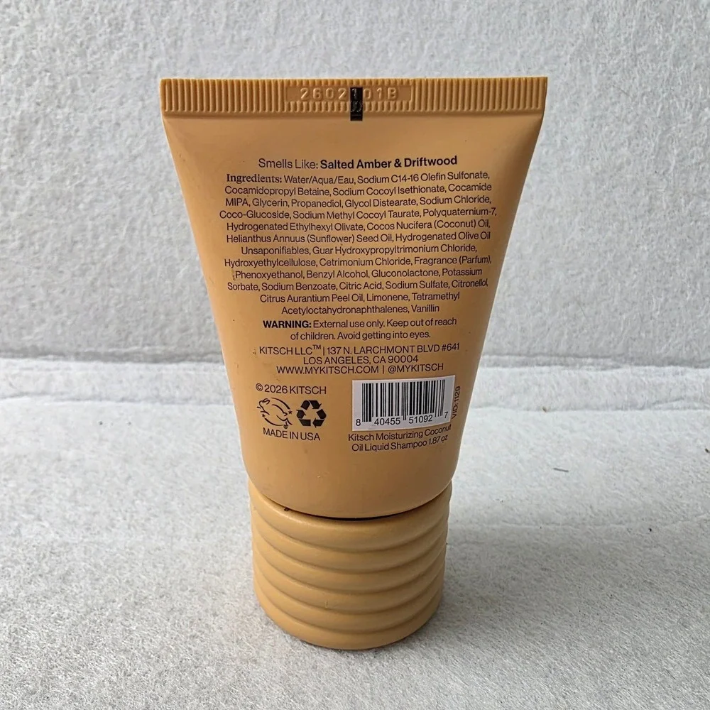 Kitsch Moisturizing Coconut Oil Shampoo Travel Size 1.87oz Curly Coily Hair